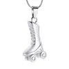 Pendant Necklaces Cremation Jewelry Roller Skate Urn Necklace For Ashes Holder Stainless Steel Keepsake Memorial