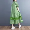 Abiti da festa NYFS 2023 Summer Korea Woman Dress Vestidos Robe Elbise Cotton Loose Plus Size Manica corta Lettera Stampa lunga
