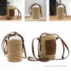 Schoudertassen Chique Vrouwen Ronde Stro Handtas Dames Casual Tassen Schoudertas Ronde Barrel Crossbody Tas voor Reizen Winkelen Vakantie Geschenken