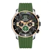 Montres-bracelets MEGIR montre Top marque hommes montres avec chronographe étanche Silicone Sport montre-bracelet hommes analogique Quartz 2023