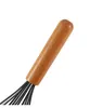 2021 new Egg Tools Wooden Handle Silicone Whisk Household Hand Mixer Beater Baking Tool