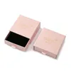 Jewelry Boxes Wholesale 100pcs lot Custom Pink Paper With Gift Packaging Earring Necklace Bracelet Ring 230609