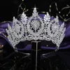 Jóias de cabelo de casamento Tiaras e coroas HADIYANA Clássico Geométrico Zircônia Design Simples Elegante Acessórios Femininos BC4573 Haar Sieraden 230609