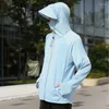 Men's Jackets Summer Skin Coats Men Sunscreen Breathable Light Thin Cool Nylon Sun Protection Hooded UV Proof Windbreaker Casual B87