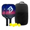 Raquettes de tennis Pickleball Paddle Set Léger 2 pagaies et 4 balles Sports de plein air Raquette de randonnée de haute qualité Visage en fibre de carbone 230608