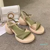 Sapatos sociais de grife verão moda volumosa sandálias femininas 2023 salto gatinho casuais slides plataforma feminina