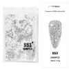 Crystal White Flat Back Nail Rhinestone SS3-SS50 3D Charm Diamond Stone Glitter Beads Decorazioni per unghie