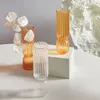 Vasos Vaso de vidro nórdico Pequenos vasos de vidro Arranjo de flores Acessórios para decoração de casa Moderna sala de estar Ornamento de vidro 230608
