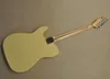Guitarra elétrica de corpo amarelo de fábrica com grande pickguard, frete grátis, oferta de logotipo/cor personalizada