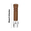 New Smoking Natural Wooden Portable Hand Glass Pipes Easy Clean Tips Dry Herb Tobacco Catcher Taster Bat Filter One Hitter Cigarette Wood Holder