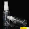 1000pcslot 60mlポータブル透明なプラスチック香水アトマイザーの空の化粧品スプレーボトル付きポンプスプレー装置旅行用