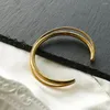 Braccialetto con apertura a filo sottile per braccialetti da donna placcati in oro, semplice, regolabile, regalo di gioielli