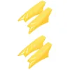 Casques de moto 4 pièces autocollants ornement cornes décors souple créatif 20X6.5X5.3CM remplaçable à la mode plastique jaune