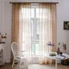 Cortina Boho Semitransparente Cortinas Pom Poms Tufted Farmhouse Texturizado Bordado Haste Bolso Cortinas de Janela Para Quarto Decoração de Sala de Estar