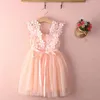 Meisjes Jurken XMAS Lace Tulle Flower Gown Fancy Dridesmaid Dress Sundress Thanksgiving 230608