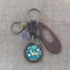 Anahtar zincirler el yapımı dokuma inek derisi geyiği anahtarlık ahşap kabarık top anahtar yüzük öğrenci komik antik bronz mücevher bireysel hediye