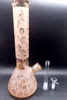 Bong Bong Bong da 14 pollici con rivestimento in cartone animato Recupero del tubo da fumo in vetro spesso ad alta capacità Dab rig con connettore femmina da 18 mm