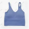 LULUS YOGA FITNESS BRA BUTTOR SOFT WOMENSYOGA SPORTS TAKN TOP TOP GYM TAWERORED YOGA TANK TOPバックショックプルーフベルト取り外し可能な豊胸率