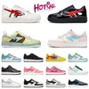 sta Chaussures Casual Low Designer Sneakers Hommes Femmes Gris Requin Noir Requin Blanc Couleur Camo Rose Vert Rouge Daim Bleu Pastel En Cuir Verni Plateforme Baskets