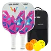 Raquettes de Tennis Pickleball Paddle Set Carbone Raquette de 2 et 4 Pickleballs Balles Raquette avec Sac Portable 230608