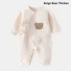 Rompers långärmad baby casual jumpsuits pojkar flickor småbarn bomull bebe jumpsuit klädkläder kläder mjuka onepiece pajamas 230608