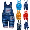 Overalls Baby Boys Denim Infants Bib Pants Jeans Cartoon Letter Clothes Girls Long Jumpsuits Kids Suspenders JYF 230609