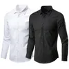 Camisas casuais masculinas Camisa branca masculina de mangas compridas sem ferro Negócios Profissionais Roupas de colarinho Terno Camisas de botões Plus Size