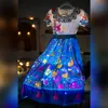 Girl's Dresses Uporpor Encanto Mirabel Princess LED Light Up Dress for Girls Cosplay Isabela Christmas Birthday Party Carnival Evening 230609