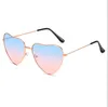 Винтажные солнцезащитные очки в форме сердца металлические рамки женщины мужские очки дизайнер мода милые линзы, вождение Mtb Gog, Mtb Gog