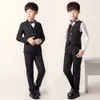 Suits Children Formal Suit 3 Pcs Blazer Vest Pants 2023 Flower Boys Outfits Kids Wedding Party Piano Performance Host Costume 230608