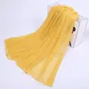 Sciarpe 2023 Sciarpa da donna Scialli e impacchi di lino in cotone morbido Colore della caramella Inverno caldo Testa musulmana Hijab Foulard Femm