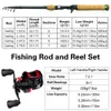 Rod Reel Combo Fishing and 1.8m 2.7m Telescopic Carbon Fiber Casting 18 1 BB 7.2 1 Gear Ratio Baitcasting for Bass 230609