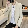 Costumes pour hommes Blazers mens fashion check Veste à boucle à boutonnage simple Slim Fit Small Suit Casual Top Coat 230609