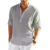 Camisa masculina manga longa de algodão monocromática camisa Y camisa casual wear novo 03lin