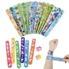 Inne imprezy imprezowe dostawy 10pcs Cartoon Unicorn Slap Bracelets Baby Shower Mermaid Dinozaur Animals Difm Brilda