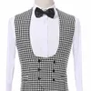 Herrenanzüge Blazer Hahnentrittweste mit Zweireiher für Gentleman-Anzug Einzellässige Herrenweste Modekostüm 230609