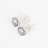 Серьги с блестящими шестиугольниками для Pandora Authentic Severling Silver Wedding Sward Designery Designer Sergrings для женщин хрустальных бриллианто
