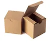 Olika storlek Kraft Paper Packaging Presentlåda Små kartong Square Kraft Paper Cardboard Packaging Paper Box Factory Wholesale