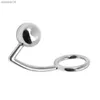 Stainless Anal Hook Chastity Butt Plug Metal Cock Ring Male Anal Plug Ball Penis Rings Steel Women Ass Adult Sex Toy for Couples L230518