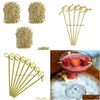 Vorken 900 Pack Bamboe Cocktail Picks Tooticks Spiesjes Voor Voorgerechten 4 Inch 230201 Drop Levering Thuis Tuin Keuken Eetbar Flatw Dhynq