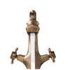 Bathroom Sink Faucets Antique Brass Faucet Dual Handle Dragon Lavatory Basin Mixer Taps Deck Mounted One Hole Cold And Water Tap