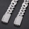 Link Bracelets 20mm Wide Hip Hop 5A CZ Stone Paved Bling Iced Out 1:3 Coffee Bean Cuban Chain Bangles For Men Rapper Jewelry