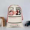 Christmas Santa Sack Personalized Xmas Gift Bag Canvas Kids Present Wholesale JN09