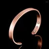 Bangle Pure Copper Magneet Energy Health Open Geplateerd roségoud kleur Eenvoudig armband Gezond genezing sieraden Gift