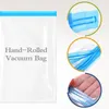 Storage Bags Travel Luggage Air-Free Hand-Rolled Vacuum Compression Bag Transparent Clothing Household Finishing Packing BagStorage
