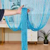 Curtain Polyester Denser String 1X2 M Tassel Fringe Shiny For White Salon And Bedroom Door Sheer Wedding Decoration