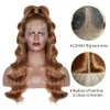 Ginger Lace Wigs Synthetic Blonde Highlight 13X4X1 Middle T Part Lace Wigs Body Wave Cosplay Ginger/Orange Lace Wigs for Women 230524