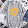 Magliette da uomo Maglietta da uomo Hello Sunshine Big Yellow Flower Stampa Maglietta classica da uomo Abbigliamento in cotone unico Casual Cool