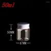 Storage Bottles 50ml Glass Screw Aluminum Cap Silicone Stopper Empty Jar Sealed Gift Liquid Jars 4 Color 24pcs