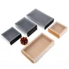 ギフトラップ5pcs小売パッケージボックスカルフ紙ブラックパッキングボックスサイズ10.6x8.6x4cmキャンディー